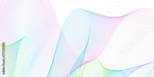 Abstract luxury wavy flowing dynamic smooth curve lines isolated background. Digital future technology concept. Design used for web design, cover, technology, science, data, music, magazine.