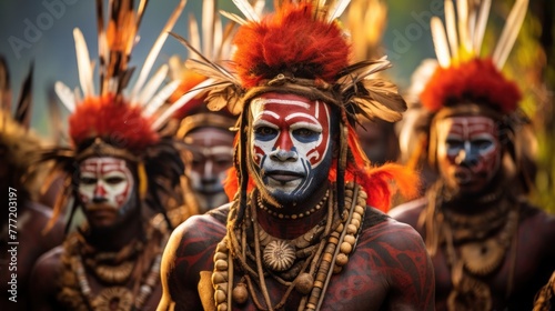 The Tambul Warriors are an indigenous group that uses distinctive body decorations.