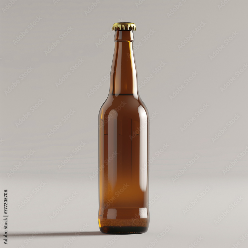 A beer bottle with a frothy head casts a warm glow, perfect for presentations and beverage advertising. A beer bottle with a frothy head casts a warm glow, perfect for presentations and beverage advertising.