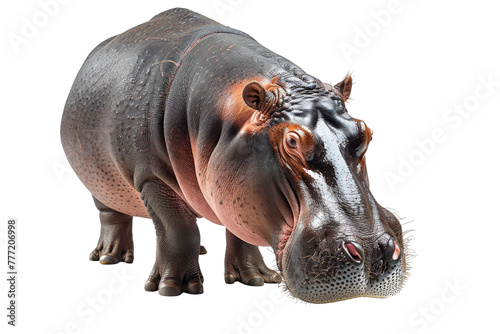 Mighty Beast Hippopotamus isolated on transparent background