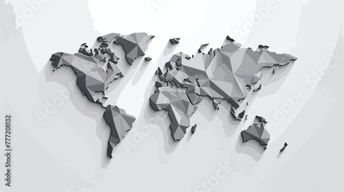 World map vector Abstract creative concept .Grey color