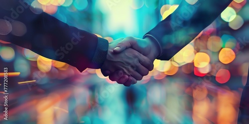 hand shake business man deal market profitable invest