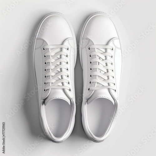 Sleek White Fashion Sneaker Isolated