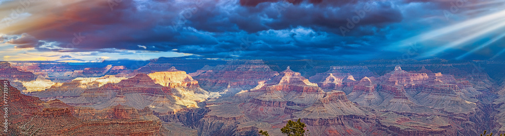 Fototapeta premium scenic view to Grand Canyon in sunset, USA