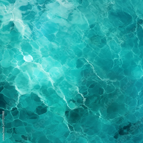 Turquoise Water Texture with Sunlight Reflections