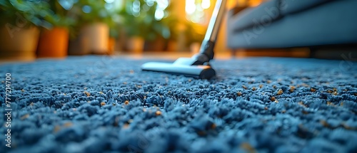 Deeply focused individual achieves spotless carpets with reliable vacuum cleaner for cleanliness. Concept Vacuum Cleaners, Cleanliness, Spotless Carpets, Home Maintenance, Household Appliances
