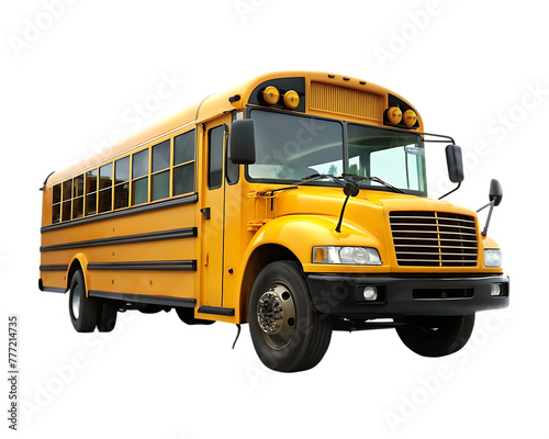 school bus on a transparent background