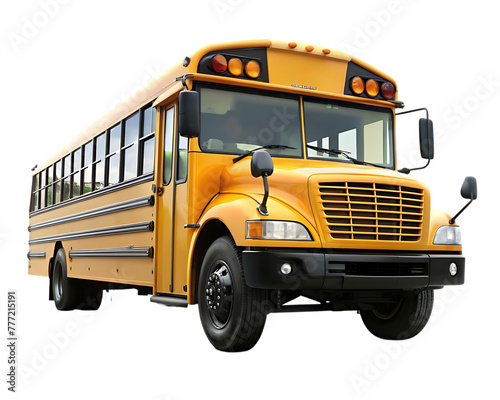 school bus on a transparent background