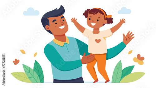 An illustration of a parent and child engaged in a playful and joyful activity showcasing the positive effects of an authoritative parenting