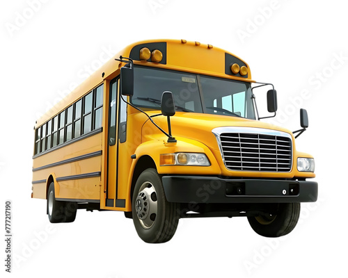 school bus on a transparent background