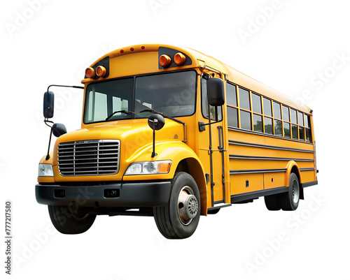 school bus on a transparent background