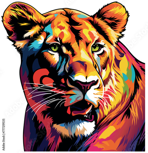 A Colorful Lioness Portrait...