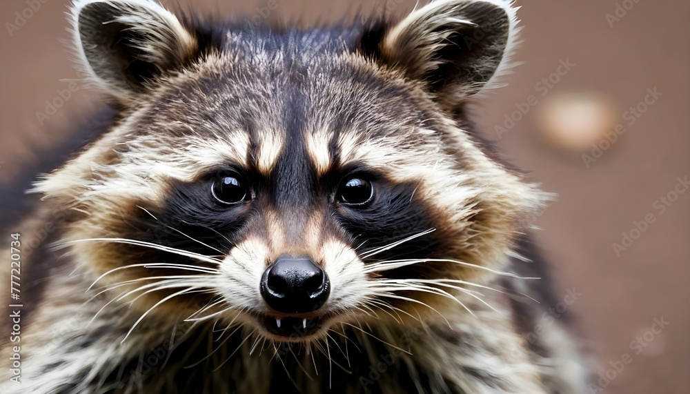 A-Raccoon-With-Its-Ears-Flattened-Against-Its-Head-