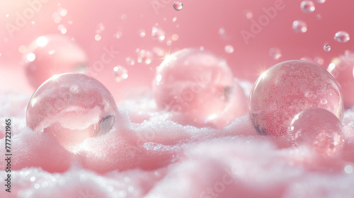 Pink bubles on pink.