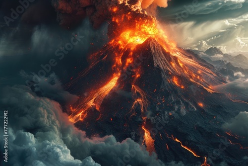 Nature's Fury Unleashed: Volcanic Eruption
