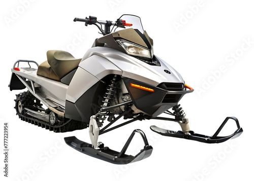 snowmobile skidoo isolated
