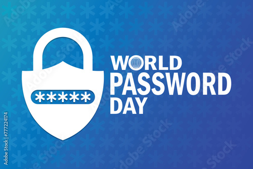 World Password Day wallpaper with typography. World Password Day, background