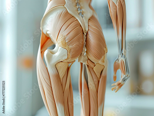 female hip muscle anatomy. photo