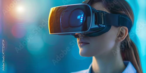 the latest advancements in virtual reality headsets realistic stock photography