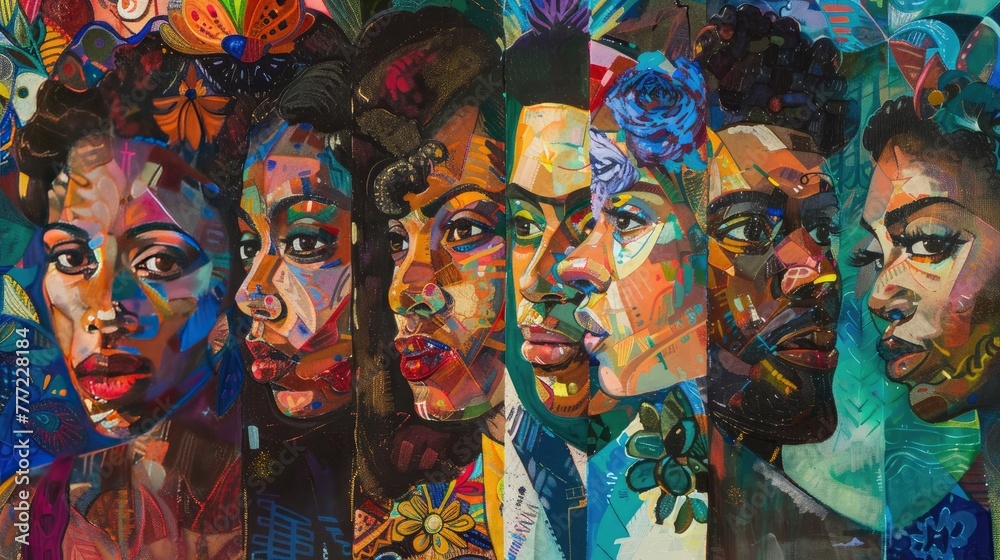 Journey through a portrait of unity, where individuals of every ethnicity come together in a vibrant tableau, radiating positivity and acceptance in every direction. Journey through a portrait of unity, where individuals of every ethnicity come together in a vibrant tableau, radiating positivity and acceptance in every direction.