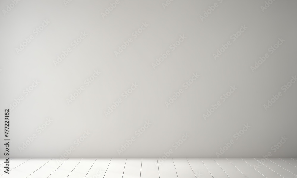 Minimalistic bright interior, white wall