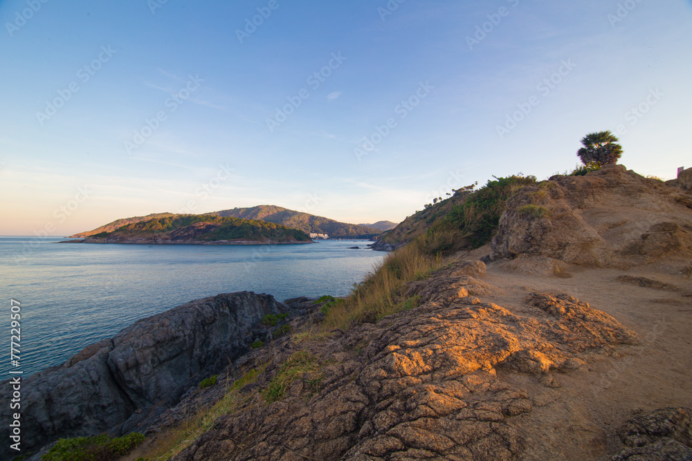 Sunrise colorful morning sky seashore