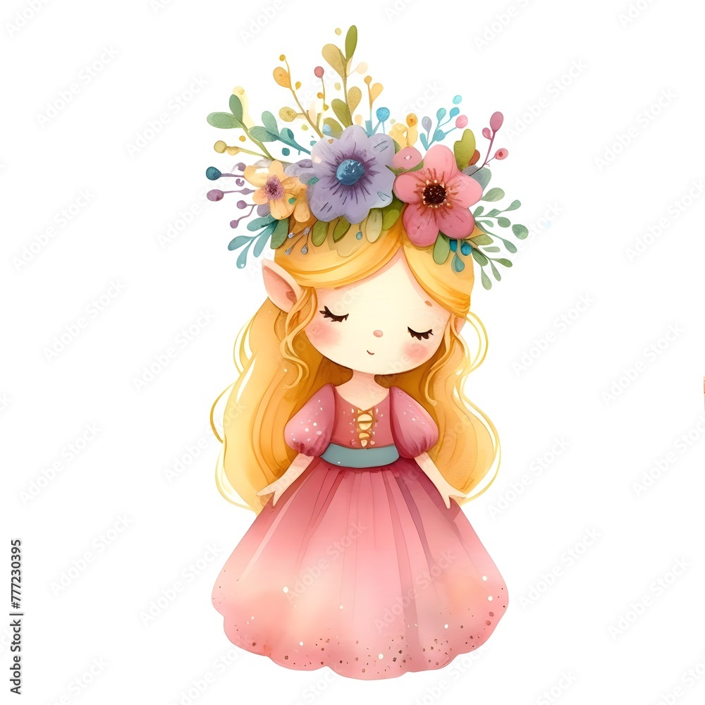 Watercolor Illustration Fairy Watercolor Illustration Fairy