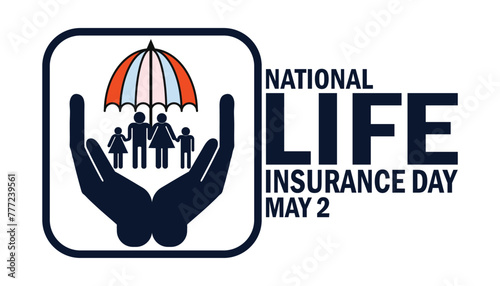 National Life Insurance day wallpaper with typography. National Life Insurance day, background