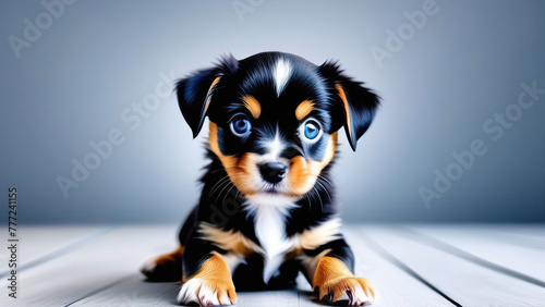 Puppy on Hardwood Floor: Adorable Canine on Wooden Surface © Iana Alter