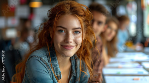 Wallpaper Mural Group of young people marketing team meeting creative with new project in the office. Torontodigital.ca