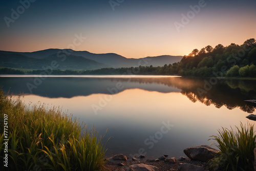 Fototapeta Naklejka Na Ścianę i Meble -  Sunrise over a lake