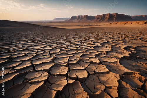 The devastating effects of erosion  a stark portrait of a barren landscape