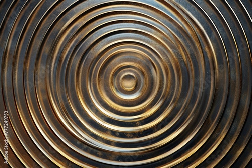 Abstract background with concentric circles in bronze and brown tones