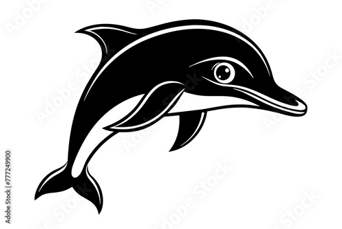 Dolphin Silhouette Vector Logo Art  Iconic Graphics   Illustrations  dolphin silhouette design