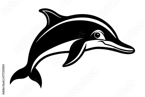 Dolphin Silhouette Vector Logo Art  Iconic Graphics   Illustrations  dolphin silhouette design