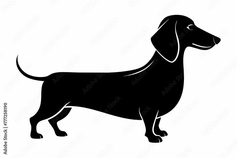 Black tackle dog silhouette