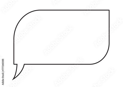 Speech bubble shaped banners, price tags, stickers, badges. Speech bubble for any text Vector illustration.