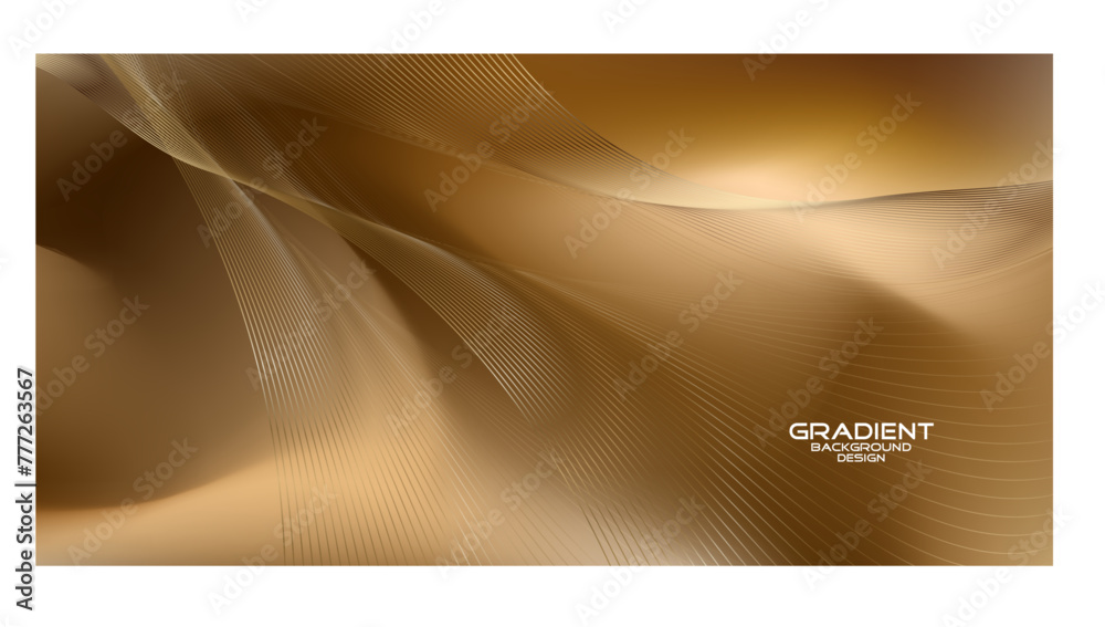Obraz premium Golden wave style background design.