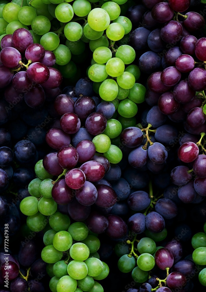 Bicolour Grapes Background