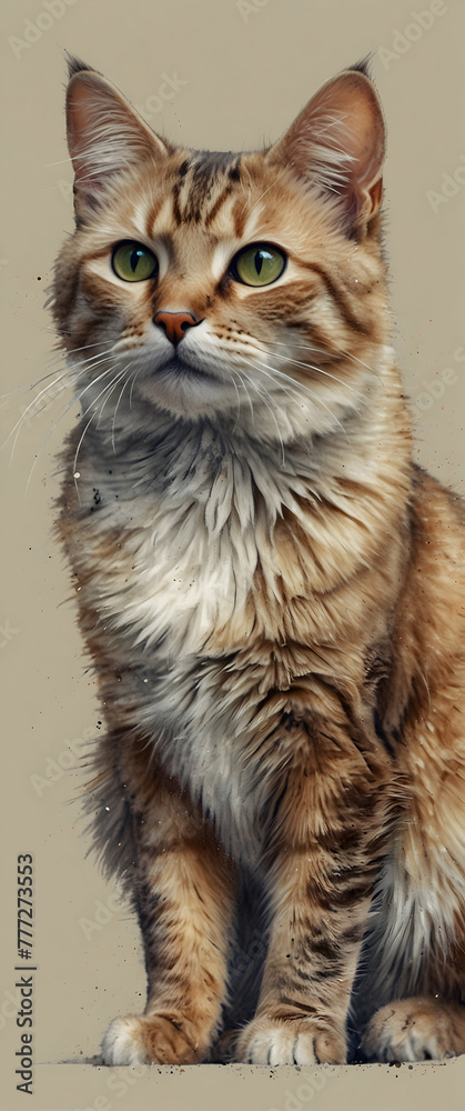 for advertisement and banner as Whisker Wonders A cat whiskers elegantly painted with watercolor splashes. in watercolor pet theme theme ,Full depth of field, high quality ,include copy space on left,