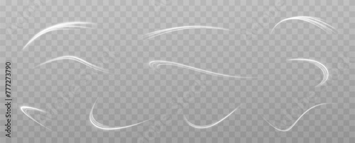 Texture of cold winter wind. Holiday vector snowstorm. Christmas cold snowstorm effect.Light effect.	