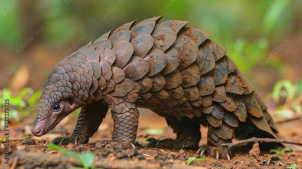 Fototapeta premium Pangolin on tree