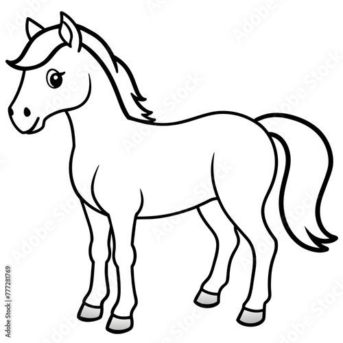 Fototapeta Naklejka Na Ścianę i Meble -  cartoon horse beautiful