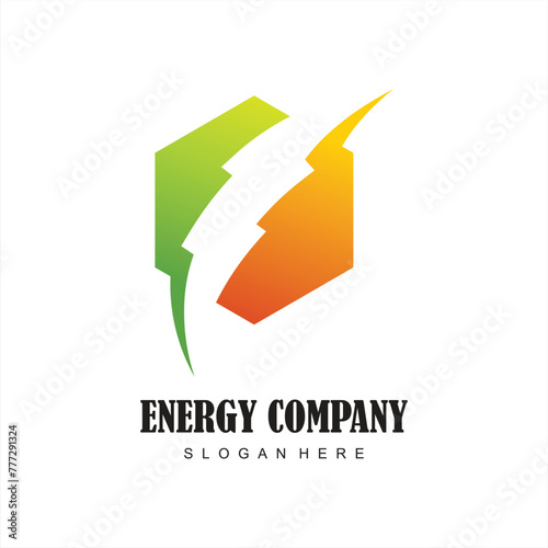 eco energy modern logo design template