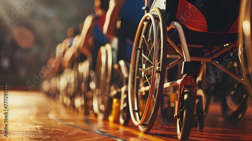 Paralympians in wheelchairs, Paralympics in Paris, France 2024