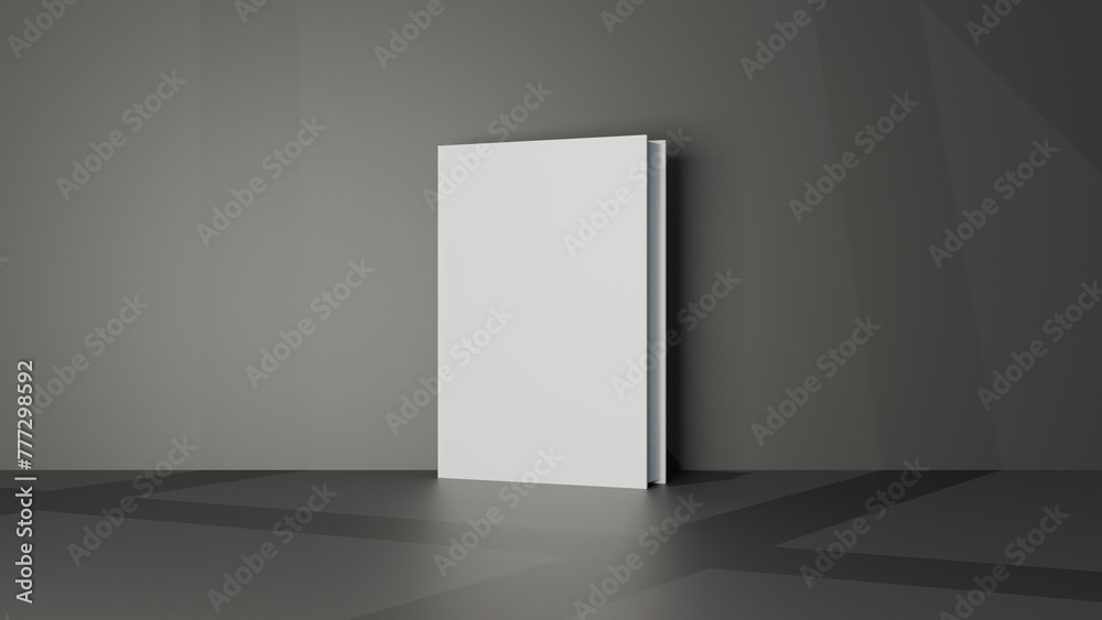 a blank white book in a dark room a blank white book in a dark room
