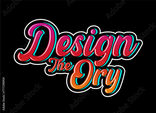 design the ory t shirt design vector, Varsity T shirt Designs, Slogan T shirt Design  photo