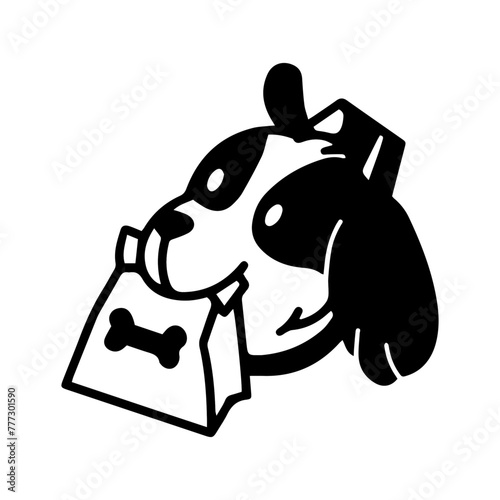 The puppy ran to deliver the letter.