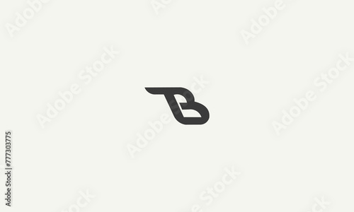 TB letters monogram simple logo design vector illustration