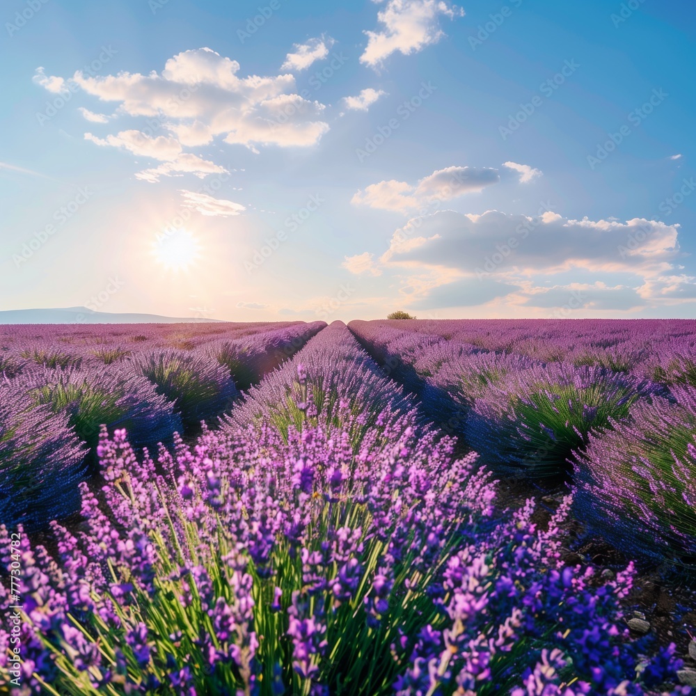 lavender fields on a sunny day